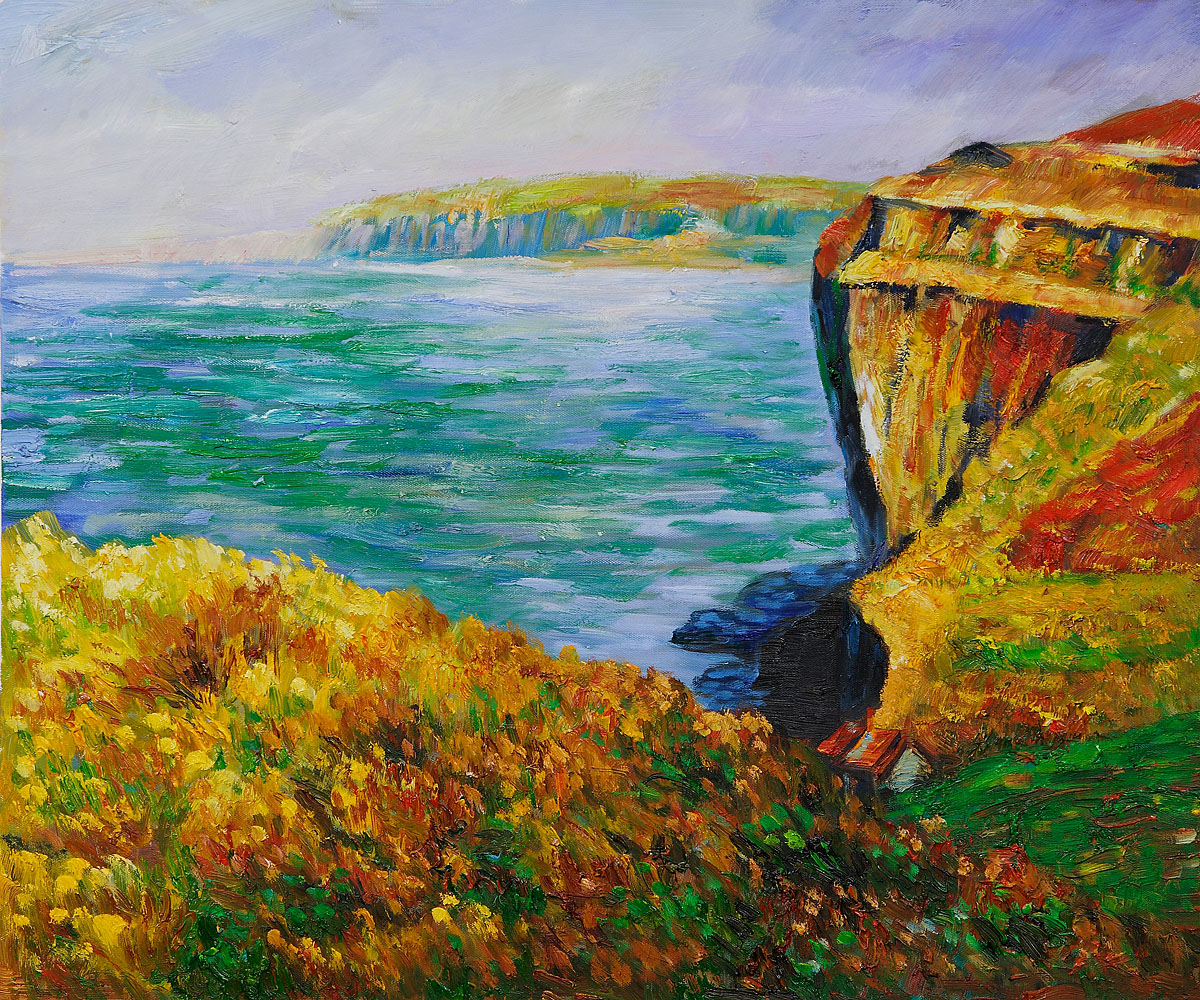 Falaise a Varengeville by Claude Monet